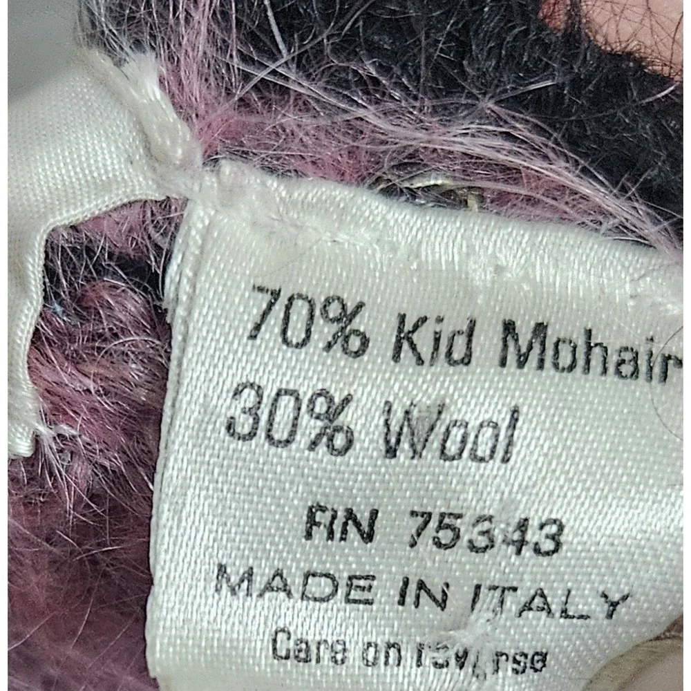 Magia Maglia Women's Sweater Kid Mohair Wool Made In Italy Size S Pink Sequin‎